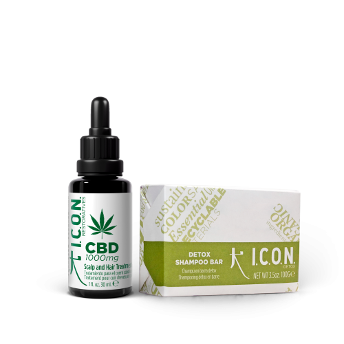 CBD Oil + Champú Barra DETOX