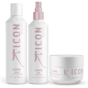 ICON Cure Pack  - Champú + acondicionador + Cure Spray
