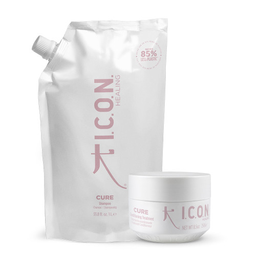 ICON Cure Pack - Champú 1 litro + acondicionador