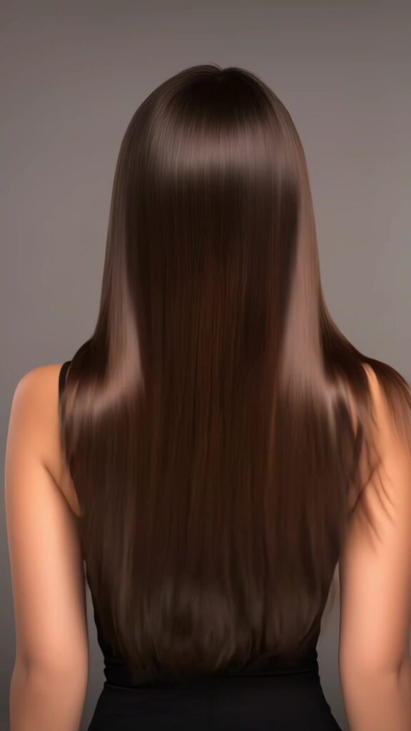 Resultado de cabello liso y brillante gracias al spray protector térmico ICON Airshine